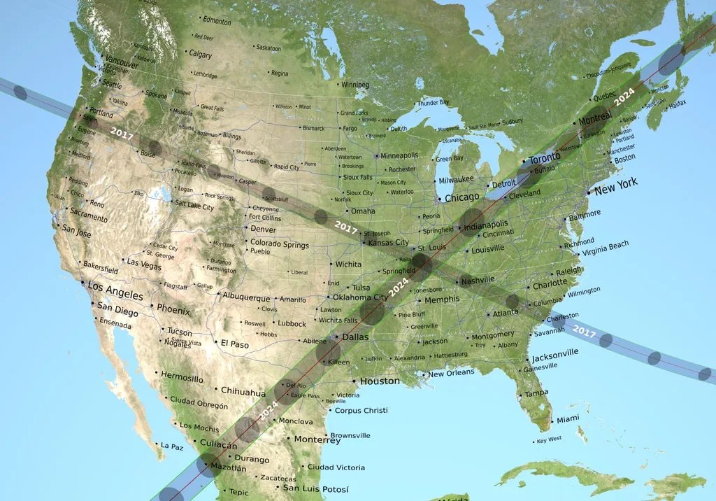 solar eclipse map